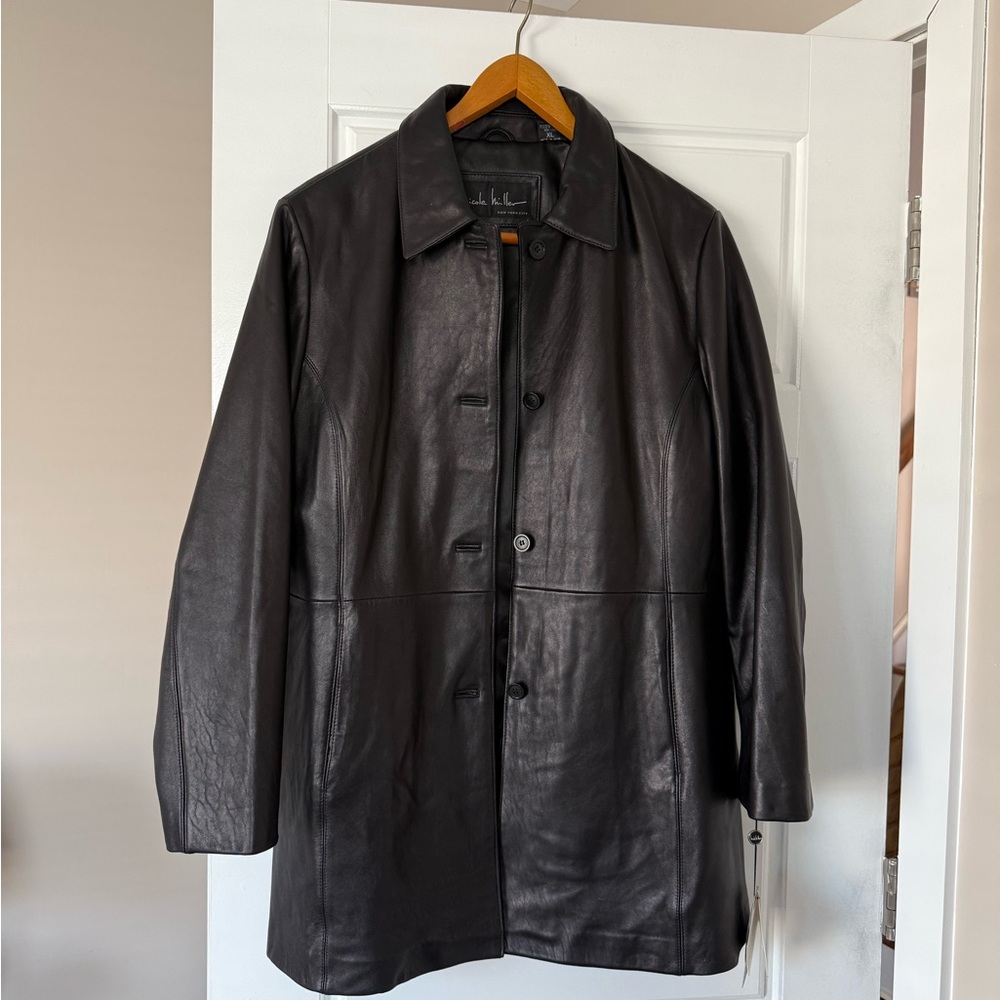 Nicole Miller Black Leather Jacket